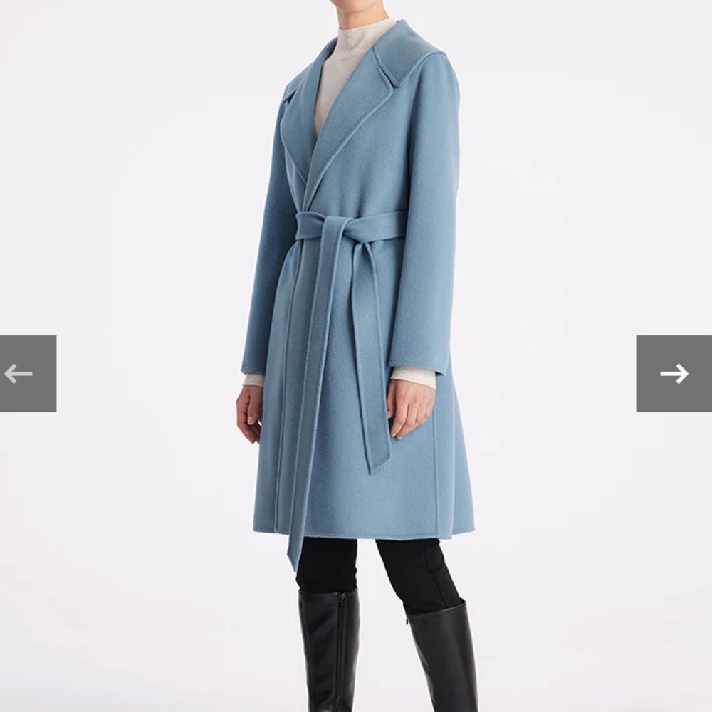 Mackage Blue Belted Coat
